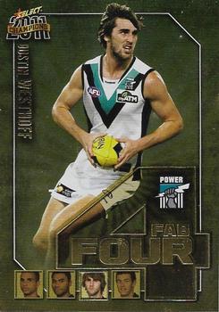 2011 Select AFL Champions - Fab Four Gold #FFG47 Justin Westhoff Front